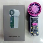 High-Speed Handheld Transparent Fan with Digital Display